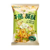 奶酪計劃 干酪酥酥芥末味爆米花65g休閑小零食