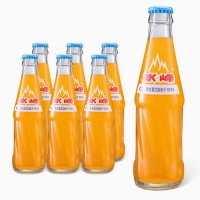 冰峰 橙味汽水橘子氣泡水200mlx6玻璃瓶 碳酸飲料