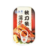 遼漁蒲燒秋刀魚罐頭100克*5罐 日式即食海鮮罐頭